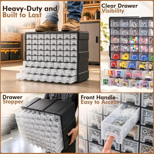 64-drawer organizer craft organizers and storage with dividers on a desk or shelf