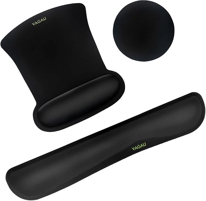 VAGAU Premium Keyboard Wrist Rest and Mouse Pad Wrist Support, Ergonomic Memory by VAGAU