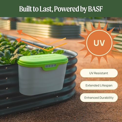 vego garden heavy-duty hanging garden toolbox, weather-resistant durable, close-up detail