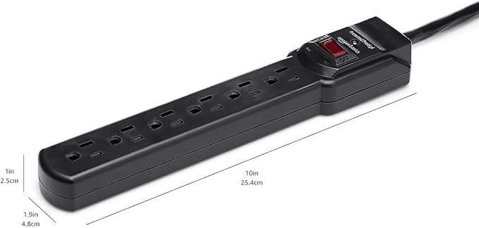 Amazon Basics Surge Protector Power Strip, 6-Outlet - Image 5