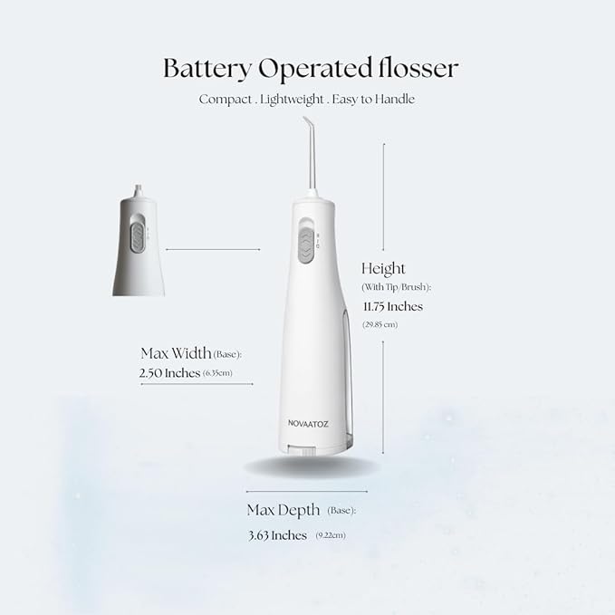 NOVAATOZ HydroOne Cordless Battery Operated Water Flosser - Image 8