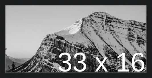 Frame It Easy 33 x 16 Black Wood Frame by FrameItEasy