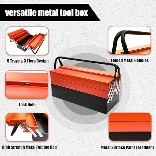 yatointo metal cantilever tool box, 18" * 8" shown in use