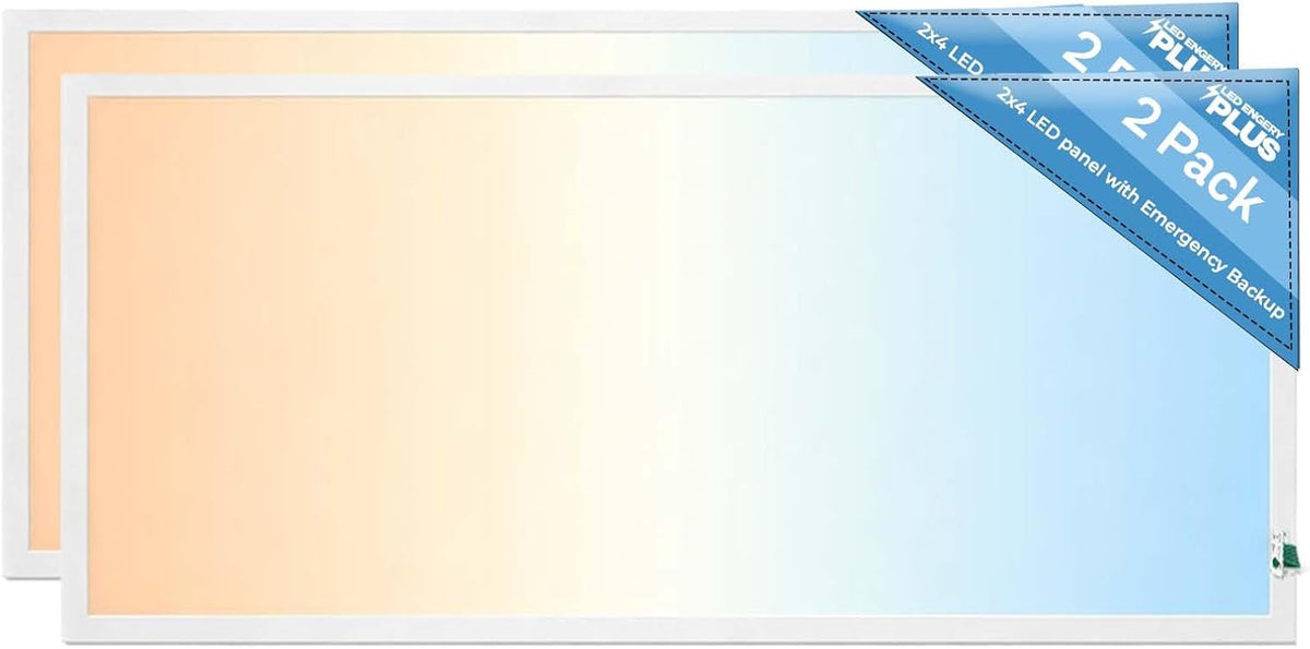2X4 LED Flat Panel Light with Emergency Battery Backup, 50W 3000K/4000K/5000K