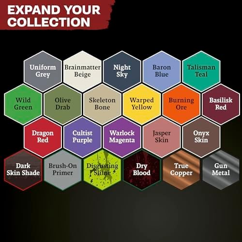 The Army Painter, Warpaints Fanatic Most Wanted Paint Set, 22 x 18 ml | Model Paint Set incl. Skin Tones, Metallics, Effects, Wash, Primer & 1 Miniature - Miniature Paint for DnD & Warhammer