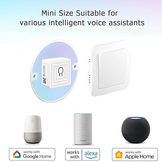 2-Pack Matter Smart Switch 16A Mini WiFi Relay Module, DIY Wireless Light - Image 2