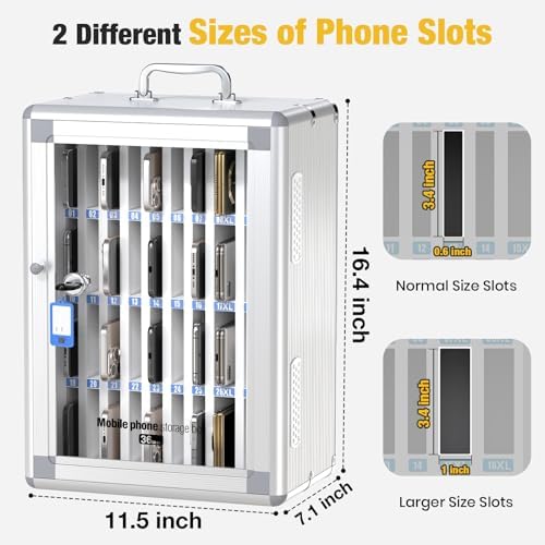 glosen 36 slots cell phone storage locker for shown in use