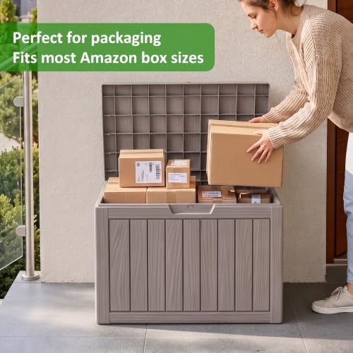 easyup 50 gallon outdoor storage box waterproof lockable, package contents