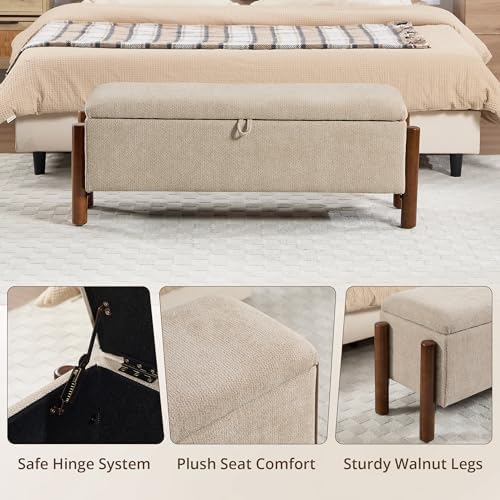55'' modern storage ottoman benches on a desk or shelf