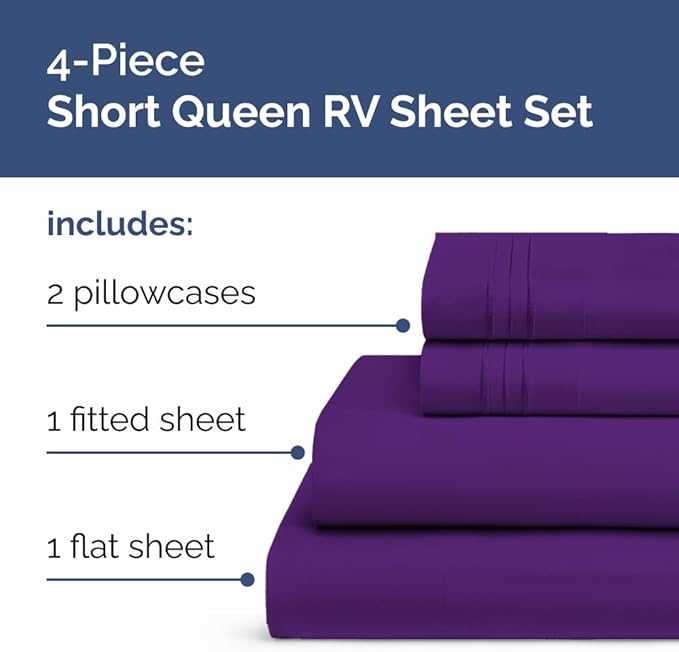 RV Short Queen Sheet Set 60 X 75 - Image 2
