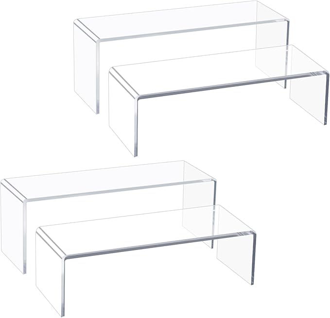 Blaithom Acrylic Display Riser Stand, Thickened to 0.2'' Acrylic Shelf Risers by EnjoyLifewithBlaithom
