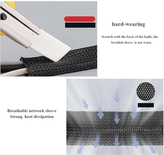 25ft - 1/2 inch Cord Protector Wire Loom Tubing Cable Sleeve Split Sleeve - Image 3