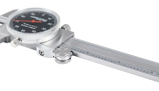 Accusize Industrial Tools 0-6" x 0.001" Dial Caliper, Stainless Steel in Fitted - Image 7