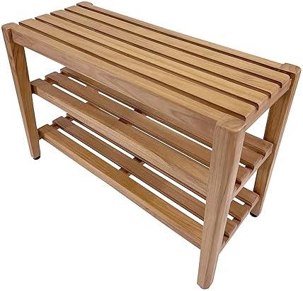 asta select solid teak 27" shoe rack bench, package contents