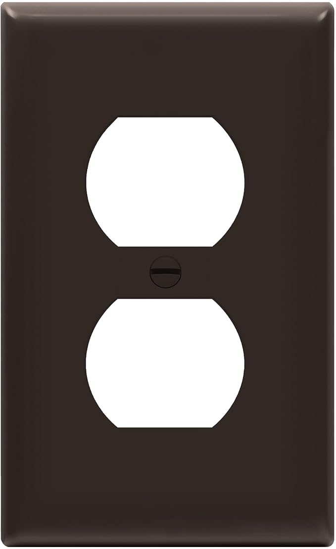 ENERLITES Duplex Receptacle Outlet Wall Plate, Gloss Finish, Size 1-Gang 4.50" by Enerlites