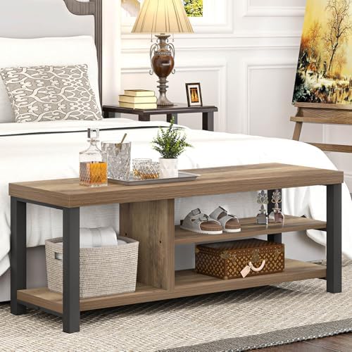 foluban shoe bench for entryway, wood and metal on a desk or shelf