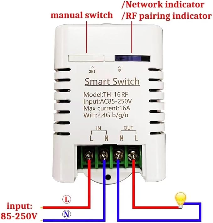 Yitouniu eWeLink WiFi Smart TH16 Switch 16A Temperature and Humidity Controller - Image 8