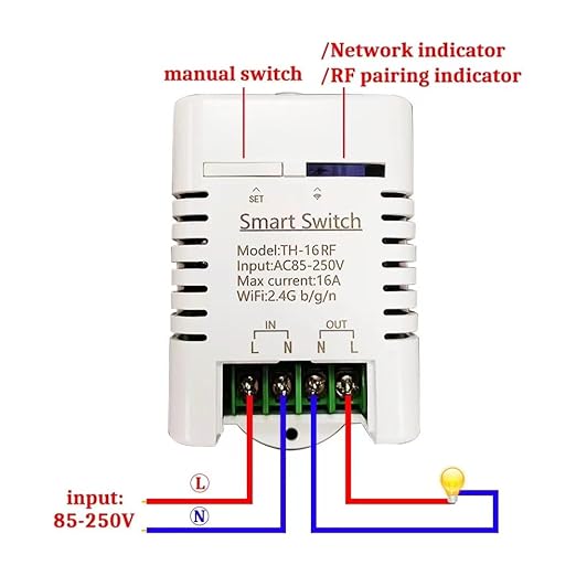 Yitouniu EWeLink Wireless Remote TH16 Switch WiFi Smart 16A Temperature - Image 8