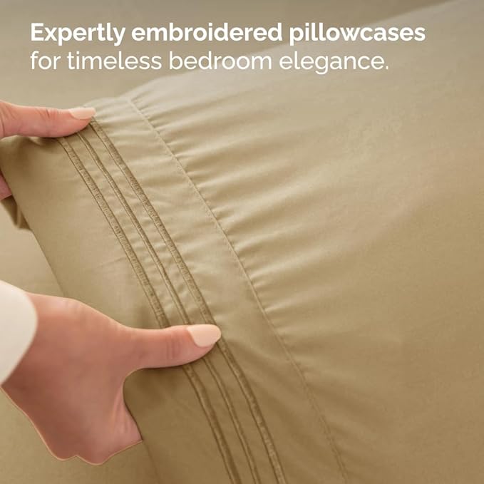Split Head King Sheet Set – 4 Piece Flex Split Top King Sheets - Image 7
