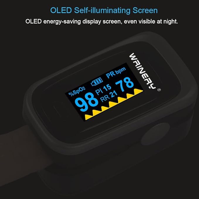 WRINERY Oxygen Saturation Monitor, Pulse Oximeter Fingertip, Oxygen Monitor - Image 5