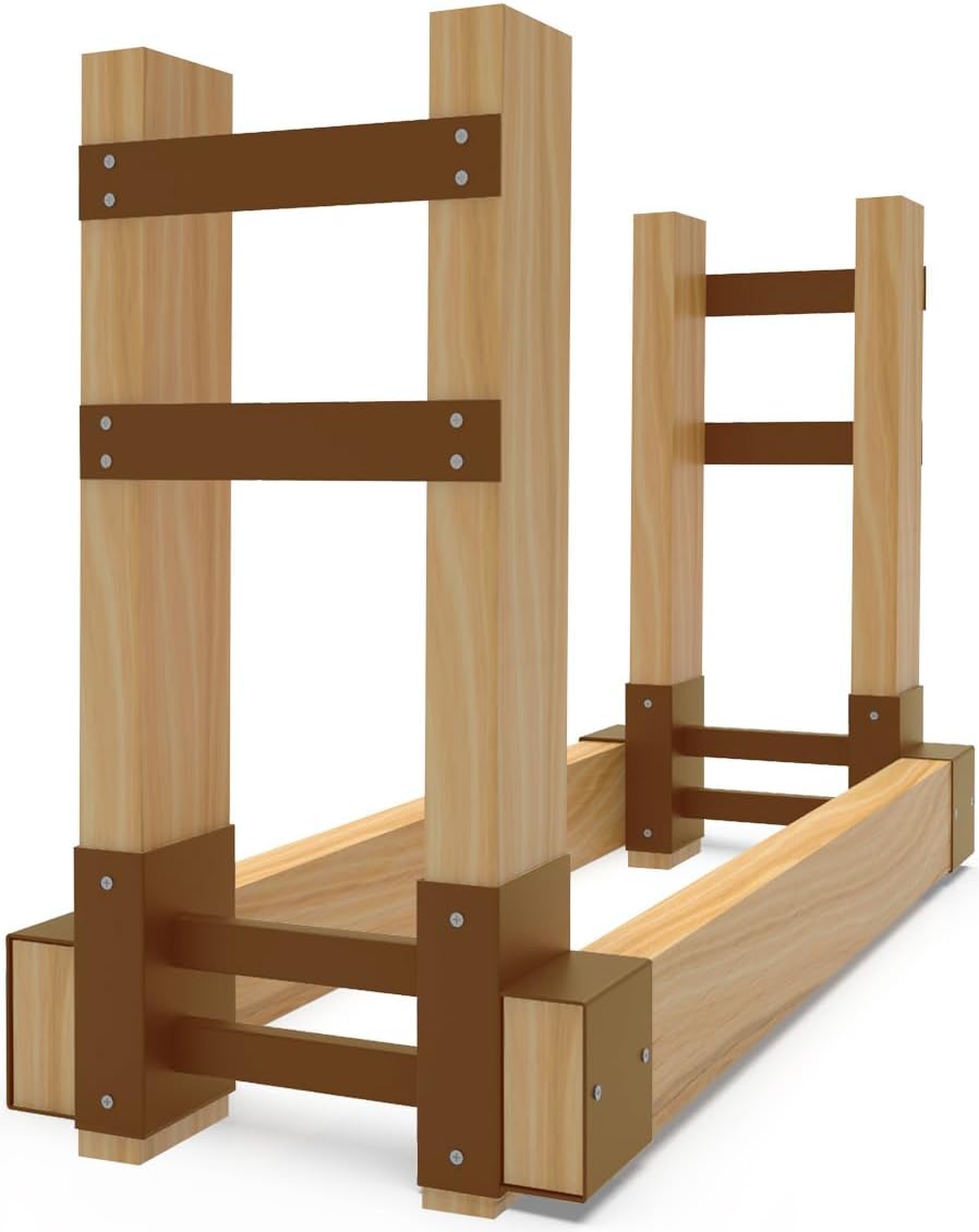 outdoor firewood brackets fire wood rack for 2x4, main product view