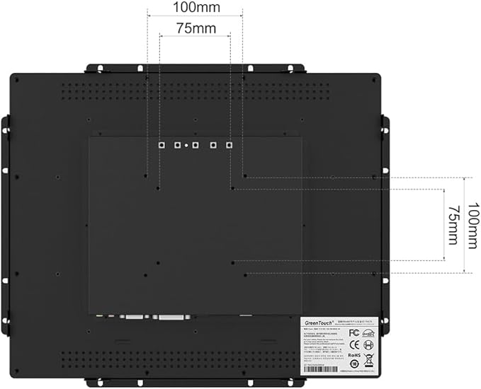 GreenTouch 17 Inch 10 Points Open Frame Industrial Touch Monitor - Image 4