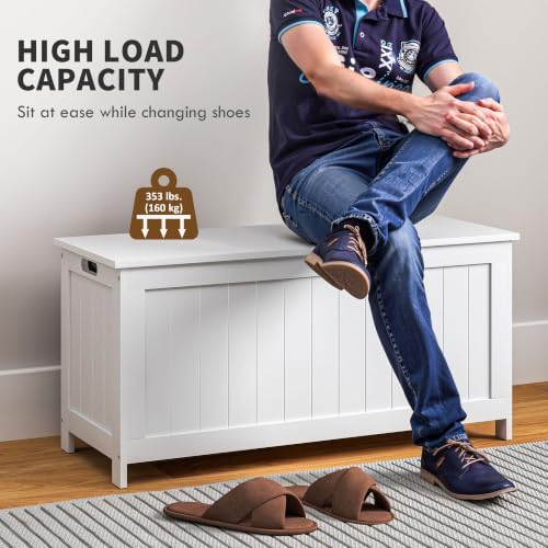 homcom storage bench cut-out handles 39.4" x 15.7", package contents