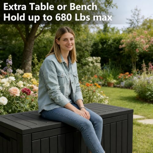 kamaboko 100 gallon outdoor storage box waterproof deck, package contents