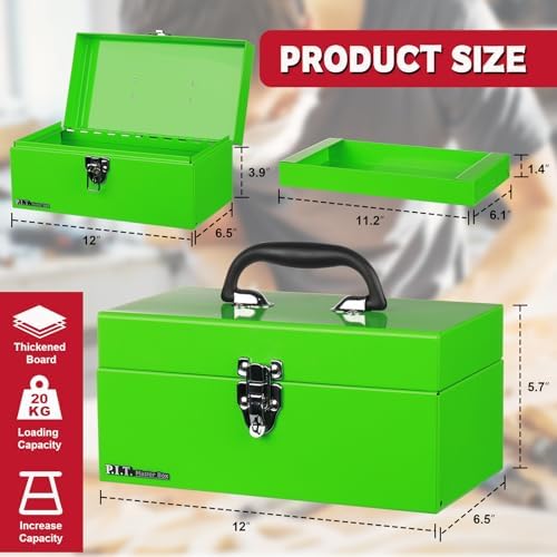 p.i.t. metal tool box 12 inch,portable small toolbox shown in use