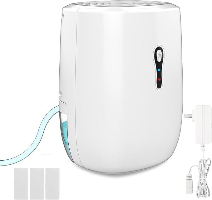Dehumidifier with Drain Hose. Litever Small Portable Dehumidifier. Auto-OFF. by Litever