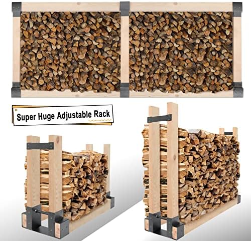 mofeez outdoor firewood log storage rack 2x4 bracket, package contents