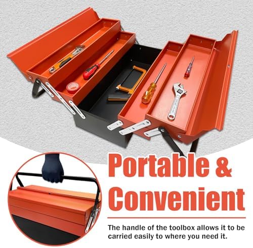 yatointo metal cantilever tool box, 18" * 8", package contents