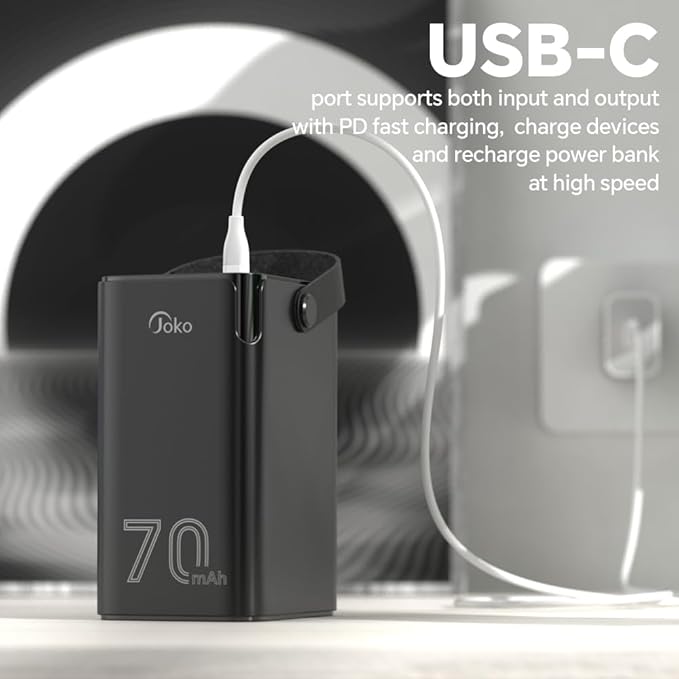 JOKO 70000mAh Power Bank High Capacity 20W PD 3.0 Fast Charging 22.5W Max Large - Image 3