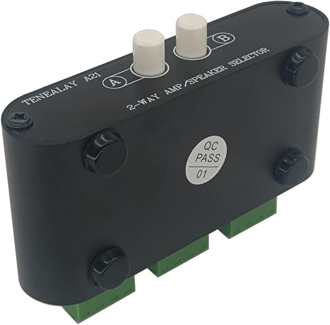 TENEALAY 2-Way Stereo Amplifier Speaker Selector, AB Speaker Switch 2 Zone - Image 6