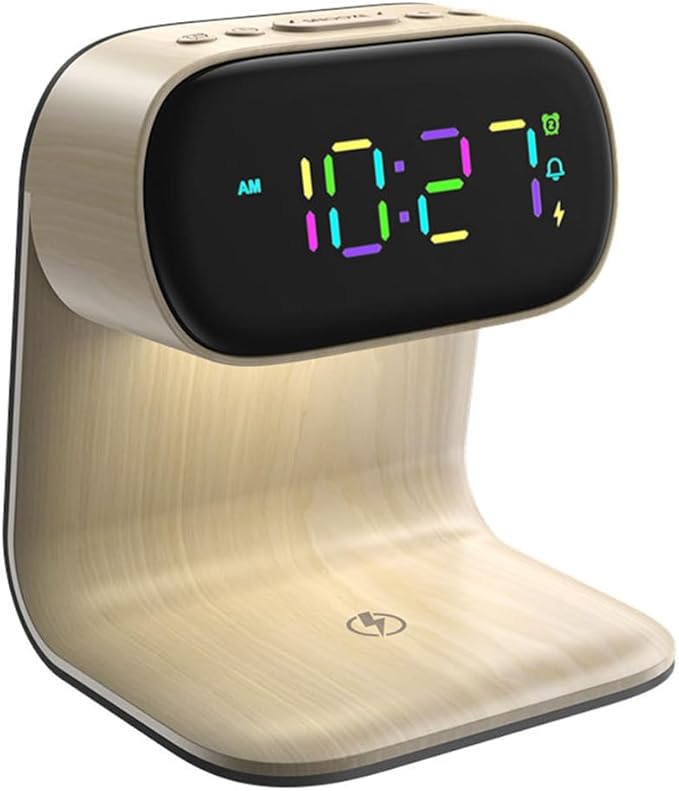 AYI 3in1 Multi-Functional Wireless Charging Alarm Clock Smart Night Light Qi - Image 7