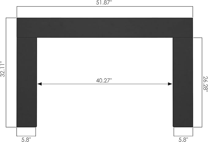 Trim Kit for 42.9" W x 27.5" H Electric Fireplace Inserts - Image 2
