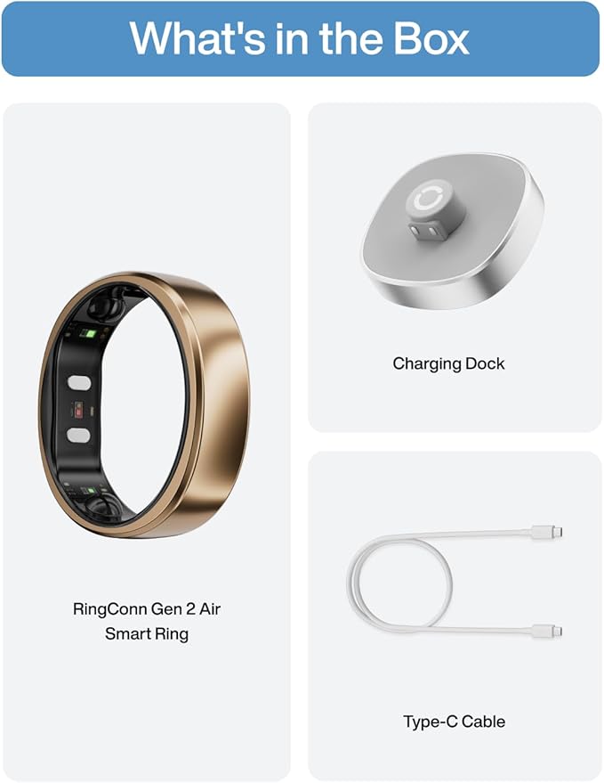 RingConn Gen 2 Air, Ultra-Thin AI Smart Ring, 10-Day Battery Life, - Image 9