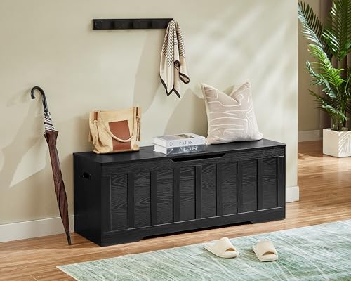 vankiley 51.2" storage chest extra large,wooden storage bench,black, package contents