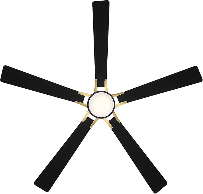 Rotary Indoor and Outdoor 5-Blade 65in Smart Home Ceiling Fan in Matte Black - Image 7