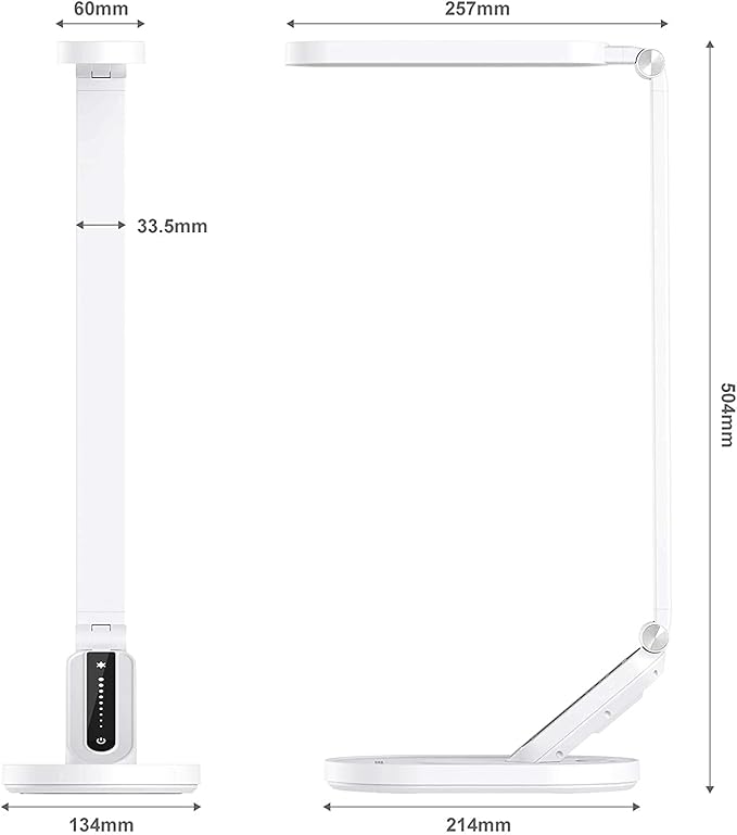 JKSWT Desk Lamp, for Eye Care, Dimmable Table Lamp - Image 5