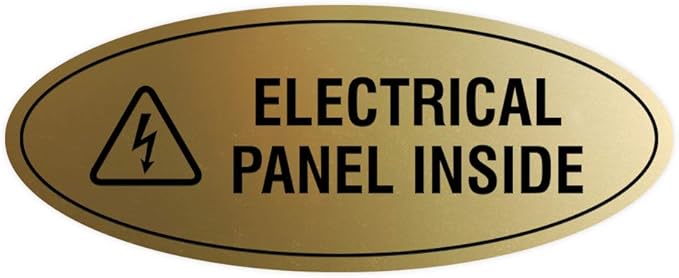 Signs ByLITA Oval Electrical Panel Inside Sign by SignsByLITA