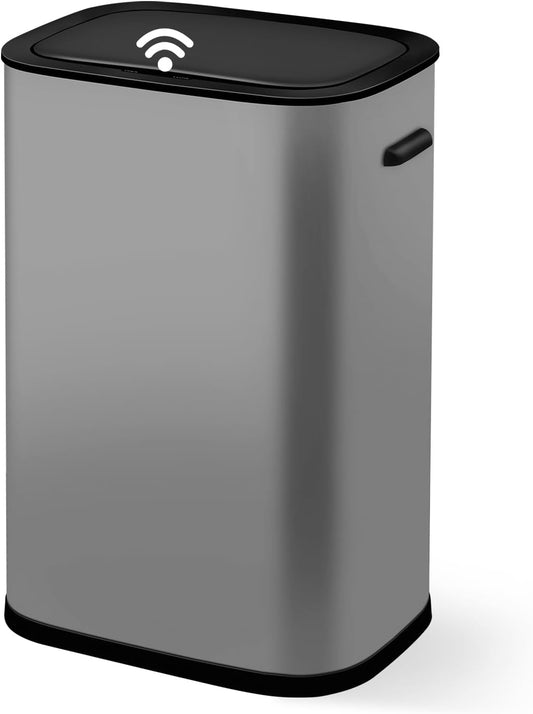 14.5 Gal/55L Trash Can with Lid, Automatic Touchless Garbage Can with