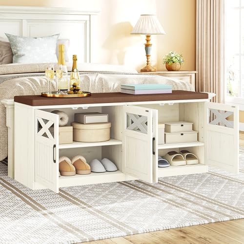 hzuaneri 47.2" shoe storage bench with 4 barn, package contents