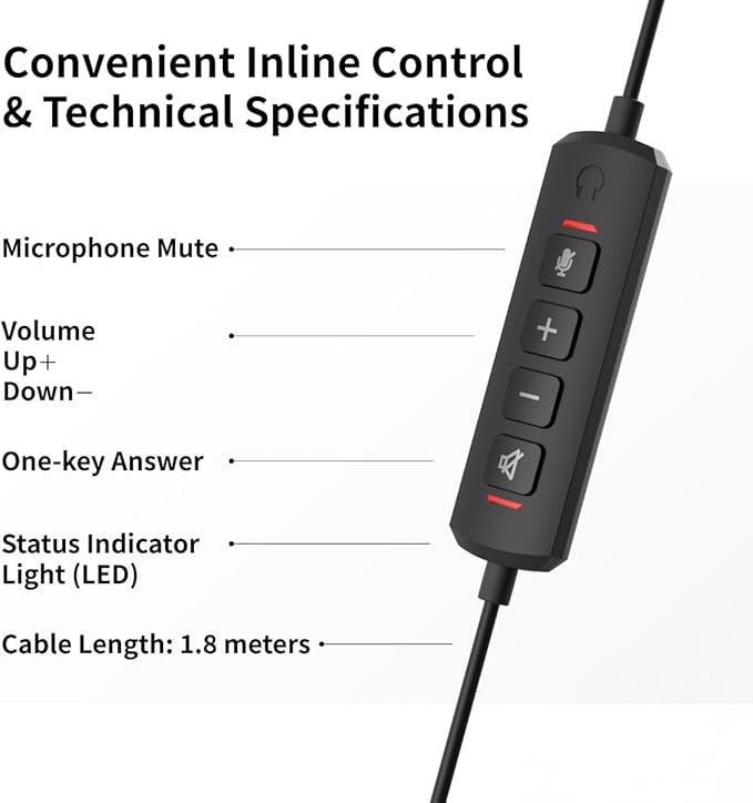 Accutone Conversation 95 Wired Office USB Headset - Image 7