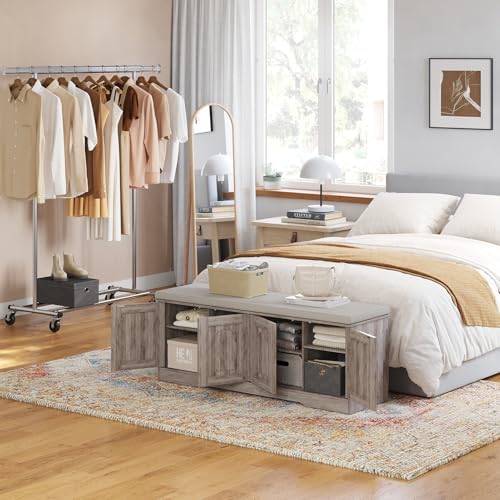 dinzi lvj shoe storage bench with cushion, door, package contents