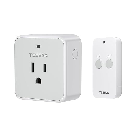 Remote Control Outlet, TESSAN Wireless Light Switch, On Off Switch Plug by TESSAN