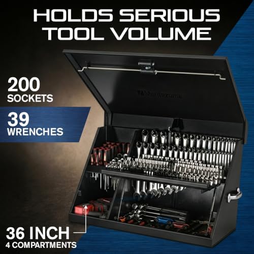 montezuma – xl450b – 36-inch portable triangle toolbox, close-up detail
