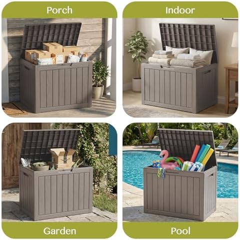 vixzen 50 gal package delivery box lockable outdoor, close-up detail