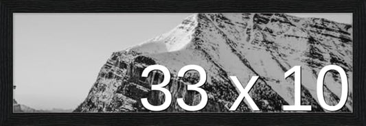 Frame It Easy 33 x 10 Black Grain Wood Frame by FrameItEasy