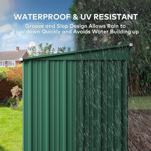 gizoon 6x4 ft outdoor shed, metal garden shed, package contents